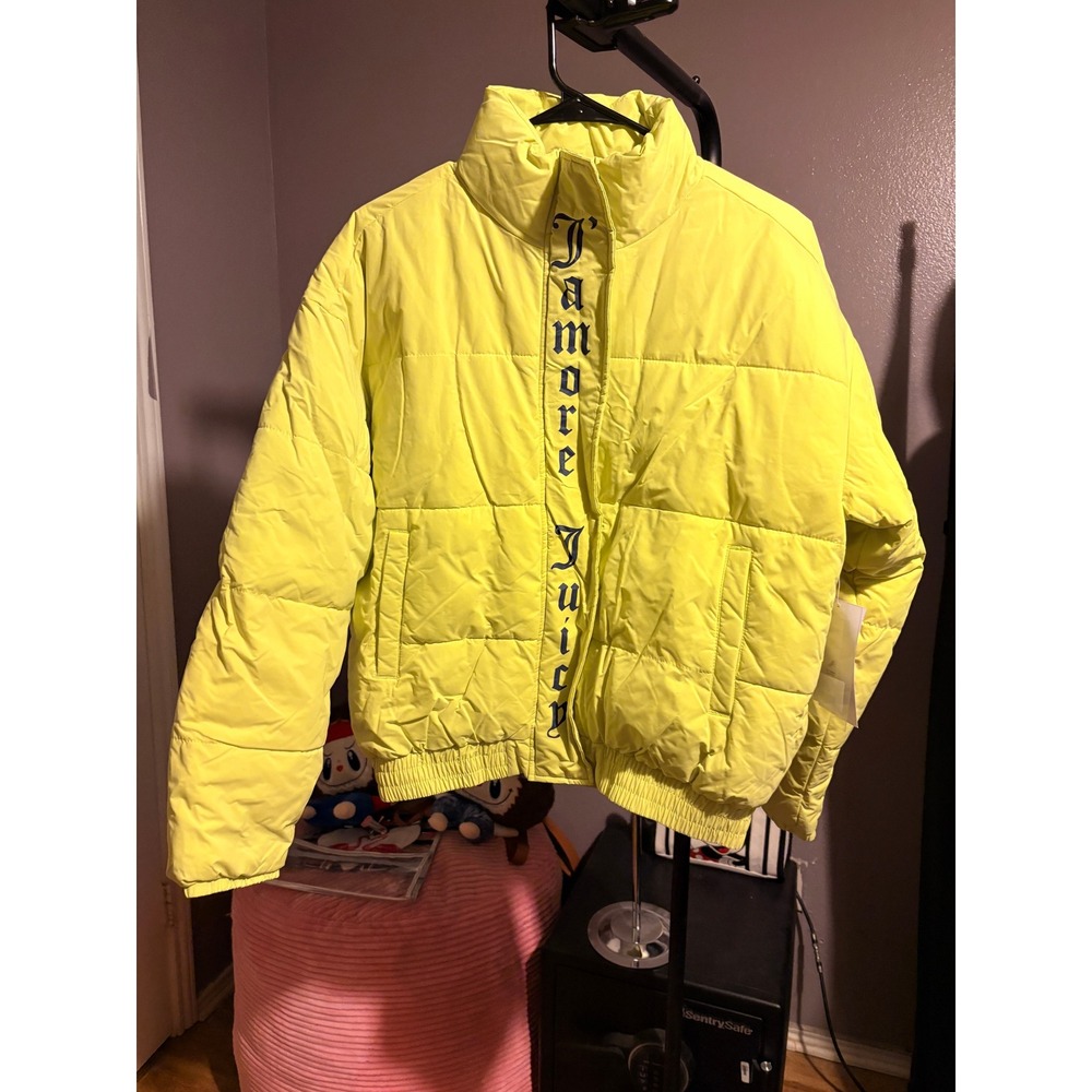 Juicy Couture Onyx Jacket Lime Green Puffer J'adore Juicy OJC009 Womens XS